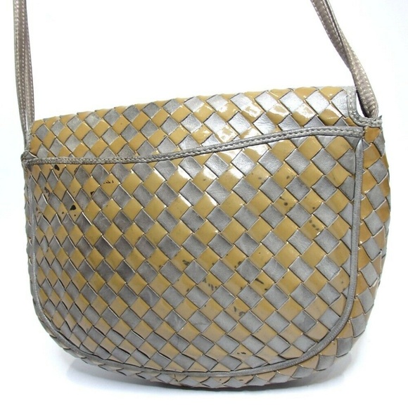 BALLY intrecciato weave Shoulder Bag Leather - Picture 2 of 8